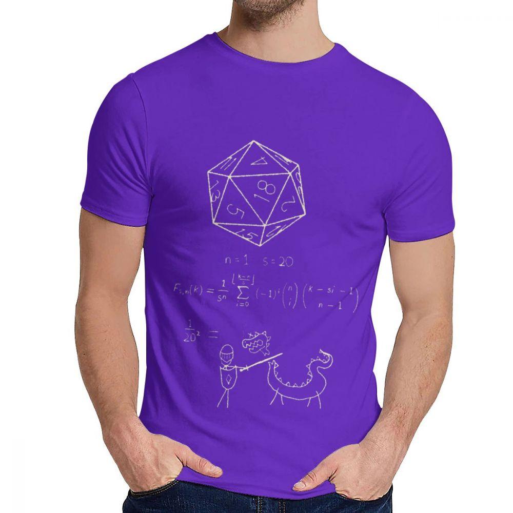 Graphic The Science Of 20 Sided Dice D20 Math Dragons Tee Shirt For Unisex Leisure Organic