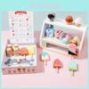 Childrens Wooden Ice Cream Stand Toy With Cash Register And Fruit Accessories For Playtime