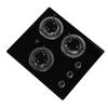 RV Gas Cooktop 1.8Kw 3 Burners Tempered Glass Gas Cooktop LPG Gas Stove Electronic Pulse Ignition Gas Hob for Boat