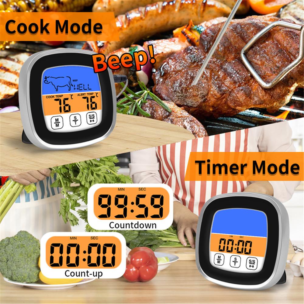1pc Digital Meat Thermometer For Cooking Intelligent Food Meat With LCD Display