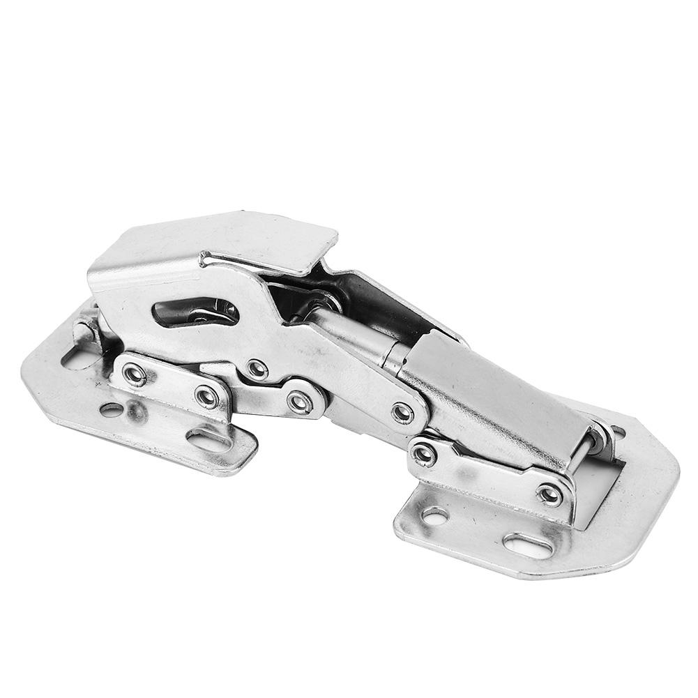 10Pcs Cold Rolled Steel Bridge Shape Punch Cabinet Door Furniture Hinge #1