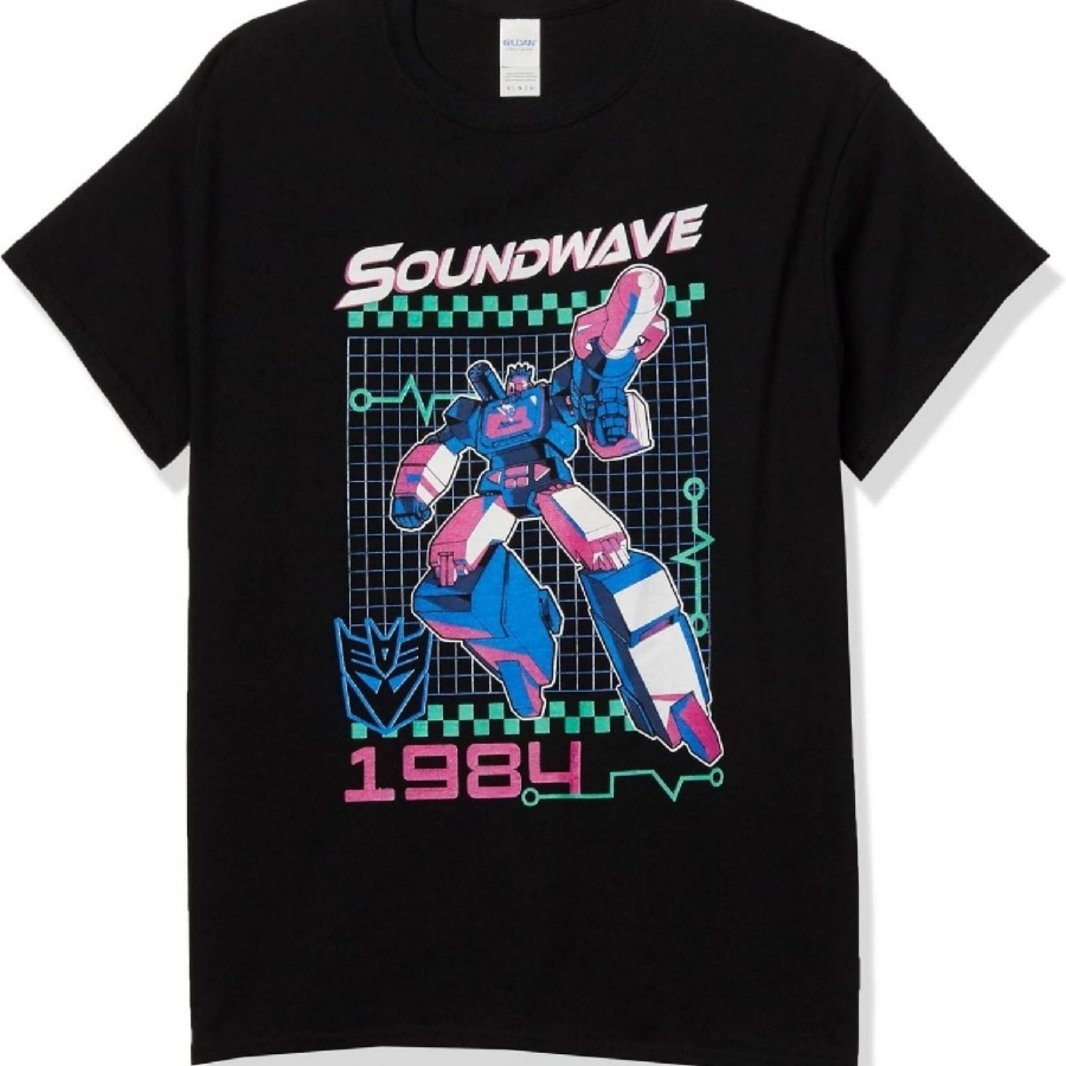 

Transformers Men s Soundwave Retro Basic Solid Tee XXXXXL різнокольоровий
