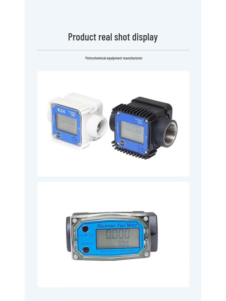 Digital Display Turbine Flow Meter for Liquids: Diesel, Gasoline, Methanol, Kerosene, Water