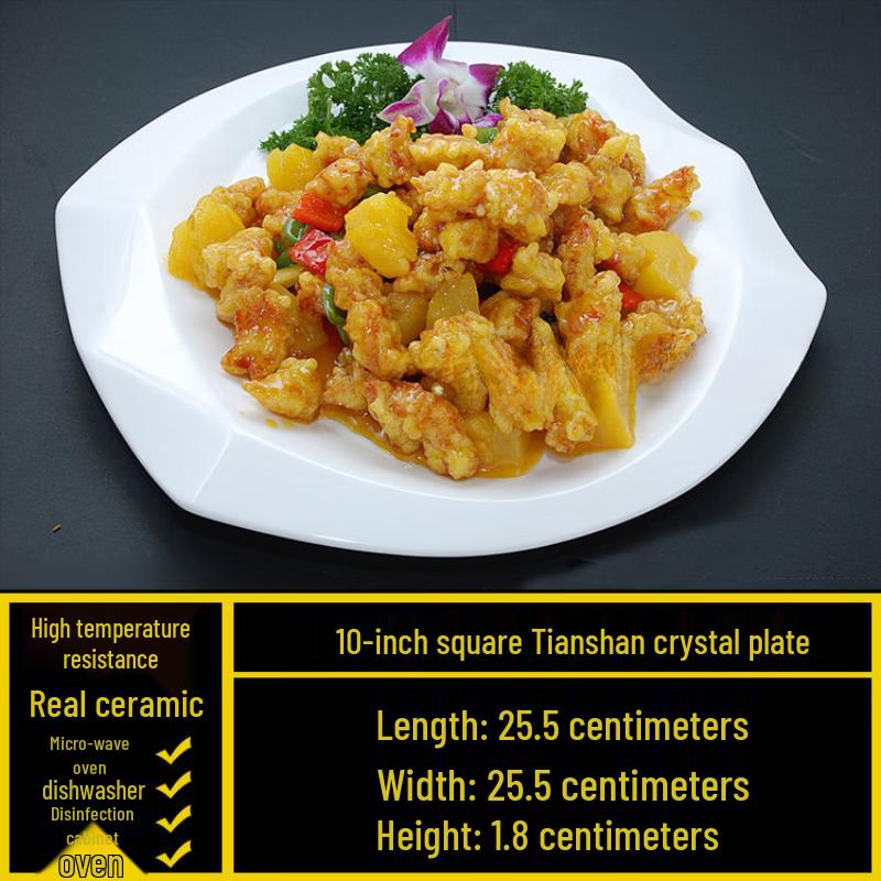 Modern Irregular White Ceramic Dinner Plate