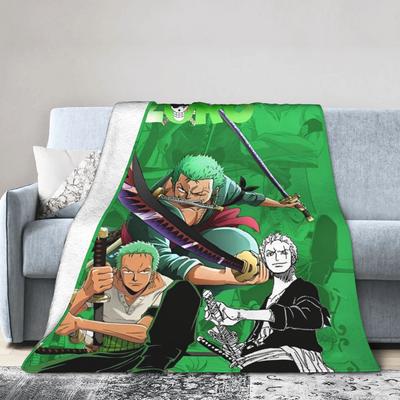 Luffy Anime Roronoa Zoro  Fleece Throw Blanket  Blankets for Bed Outdoor Lightweight Bedding Throws,