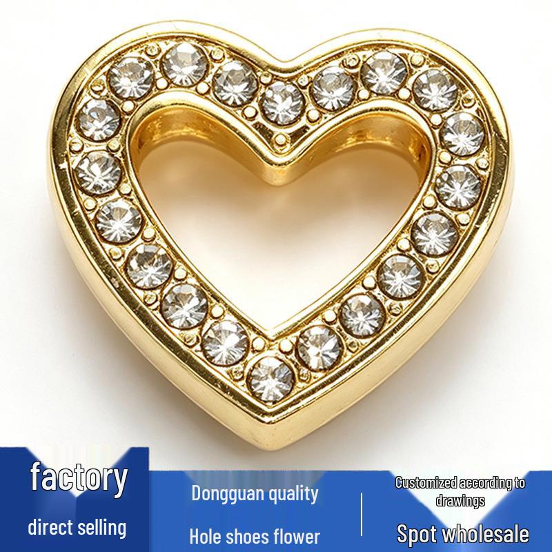 Metal Series Crocs Charms: Cute Flower Shoe Decorations and Versatile Buckles