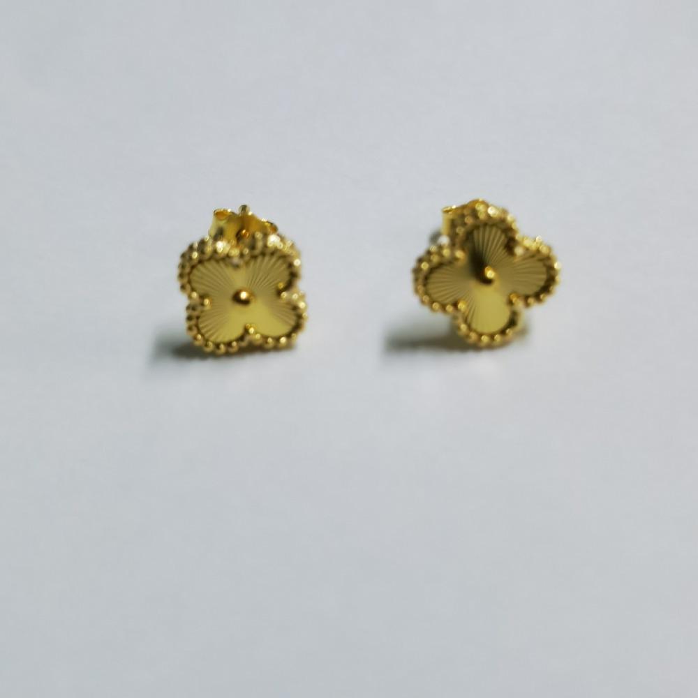 9mm Four-leaf Clover Mini Earrings Red Black Agate White Shell New Arrival Ladies Earrings