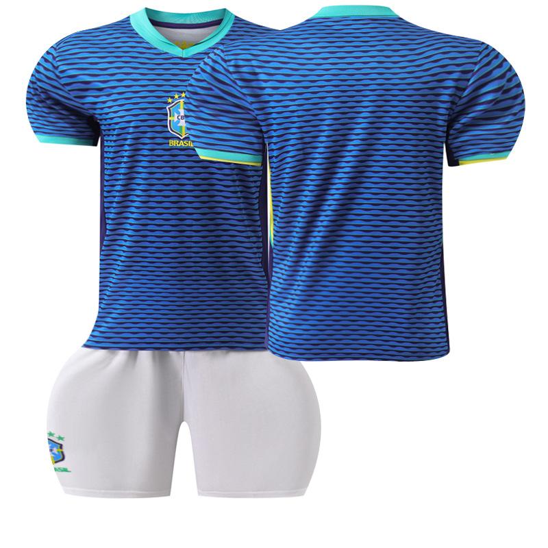 2024 America s Cup football jersey set Brazil away jersey blue No. 10 Neymar jersey 20 Vinicius #16