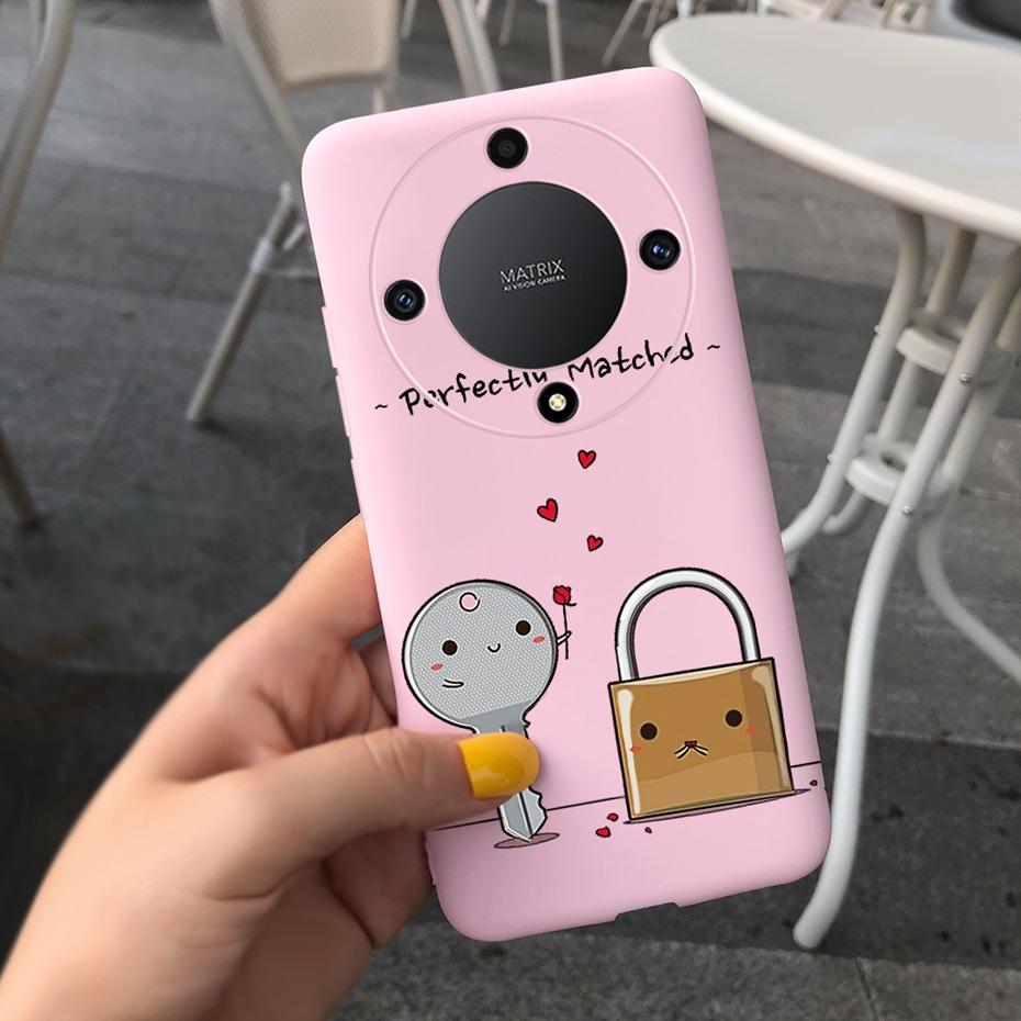 For Honor X9a Fashion Feather Cloud Pattern Phone Case For Honor X9a 5G X 9a ROM-NX1 Candy Color Soft Silicone TPU Back Cover