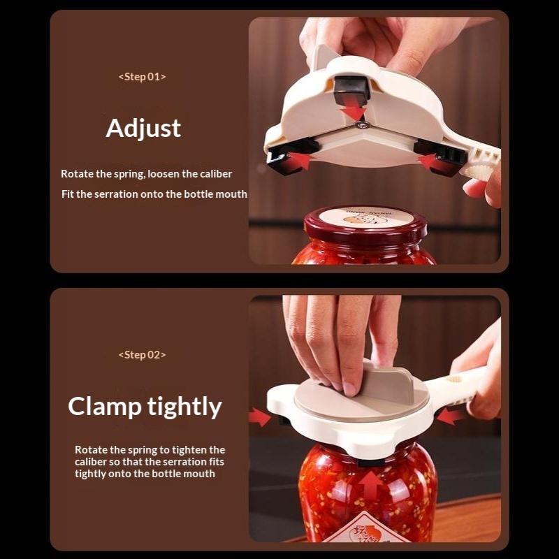 Adjustable Jar Opener Anti Slip Labor Saving Manual Bottle Cap Remover For Home Kitchen Sauce Pickle Bottle Opening Tools
