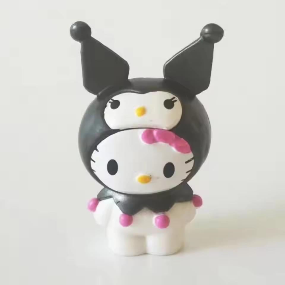 New 6Pcs/Set Anime Sanrio  Action Figure Toys Cute Kuromi Mymelody Cinnamorol Figurine Dolls Children Kids Xmas Gift