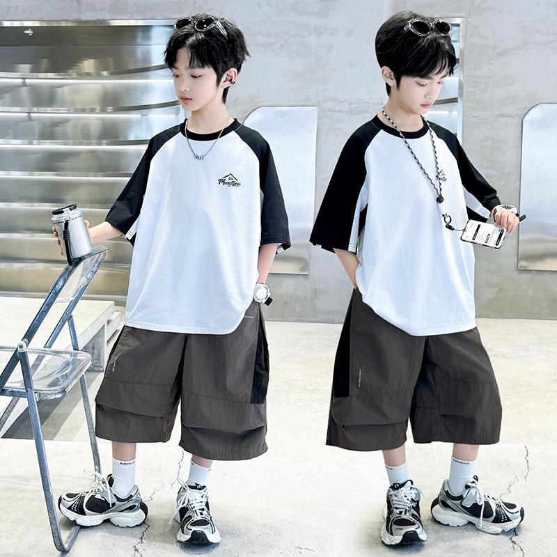 Children's Summer Suit - Boys' Short-Sleeved Trendy Set