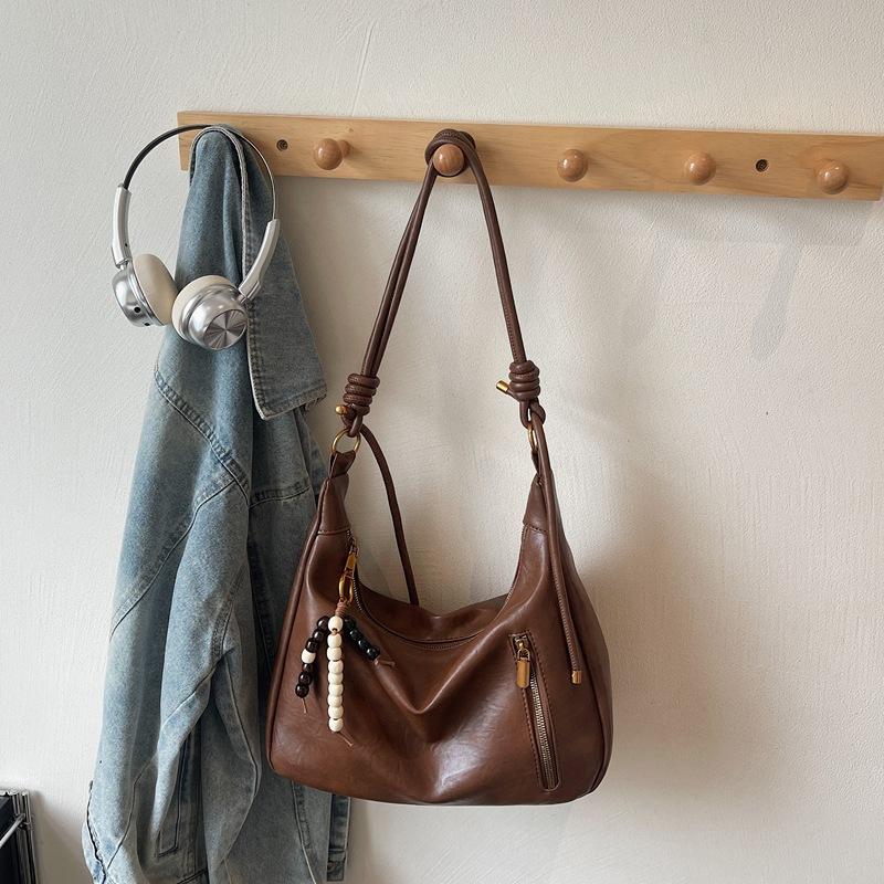 Retro Commuter Large-capacity Tote Bag Women's 2025 New Casual Shoulder Crossbody High-value Fashionable Shoulder Backpack