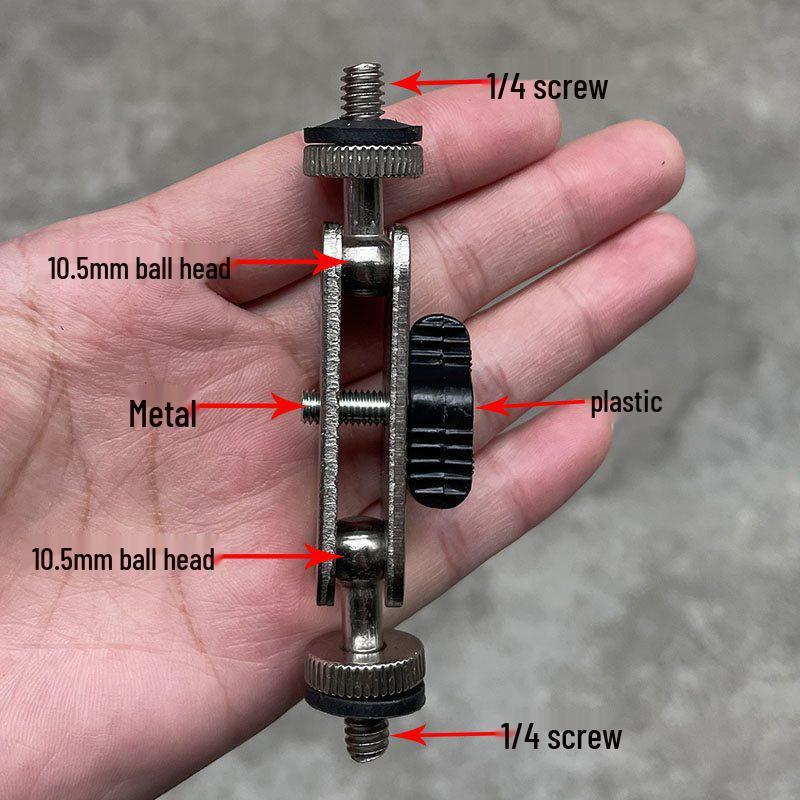 17mm Ball Head to 1/4" Phone Holder Replacement Pan Tilt Swivel Adapter