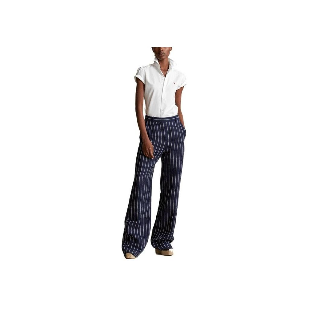 Polo Ralph Lauren Oxford Cloth Solid Color Shirt Women shirts White WMPOSHTNN820-034