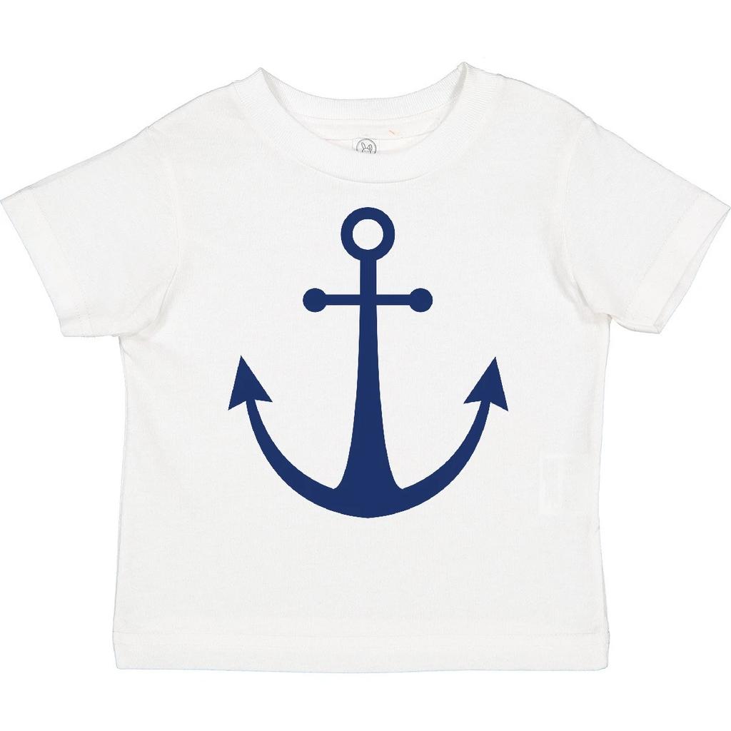 Inktastic Anchor Nautical Toddler T-Shirt Ocean Sailing Sail Beach Navy Blue Kid