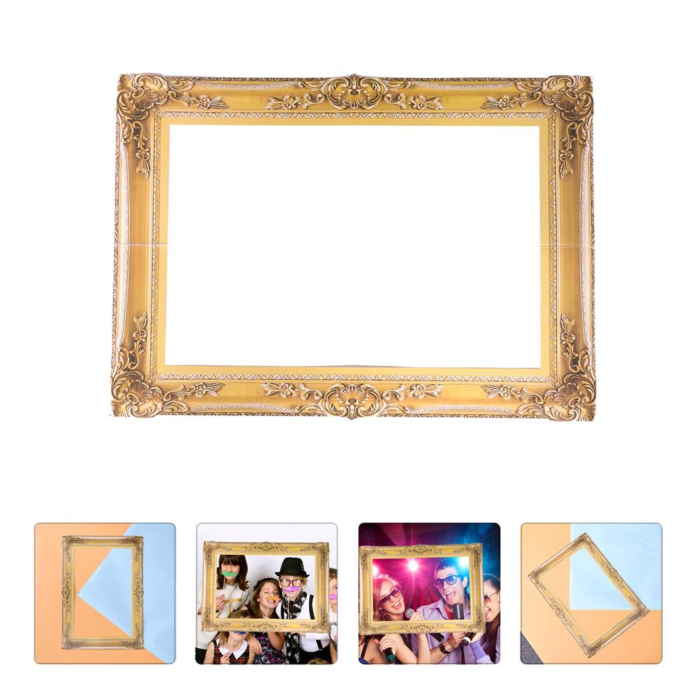 

Photo Frame Props Gold Trim Decor Picture Cutout Party Supplies Booth Collage Paper Bride золотистый