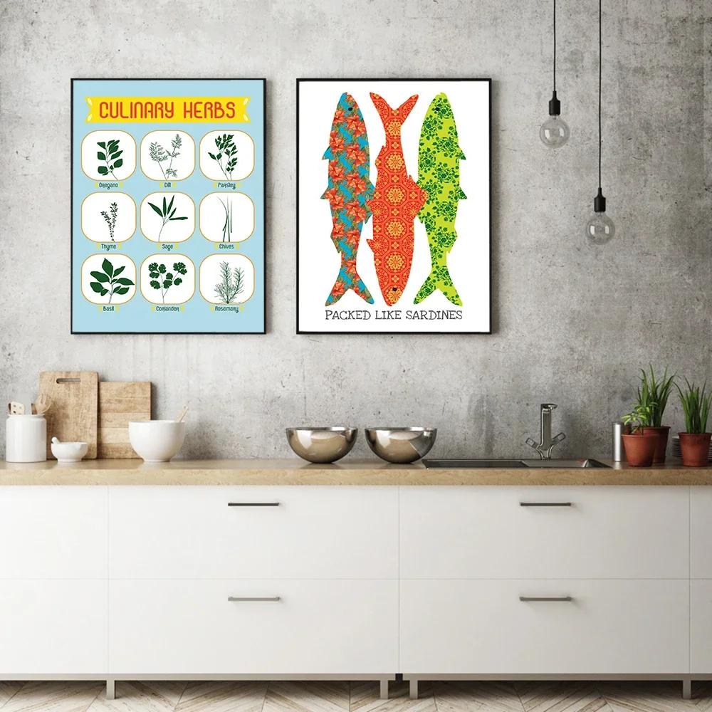 Retro Ice Cream Canvas Art Painting Modern Kitchen Room Decor Posters And Prints Tea Time Fishes Foods Wall Pictures For Kids