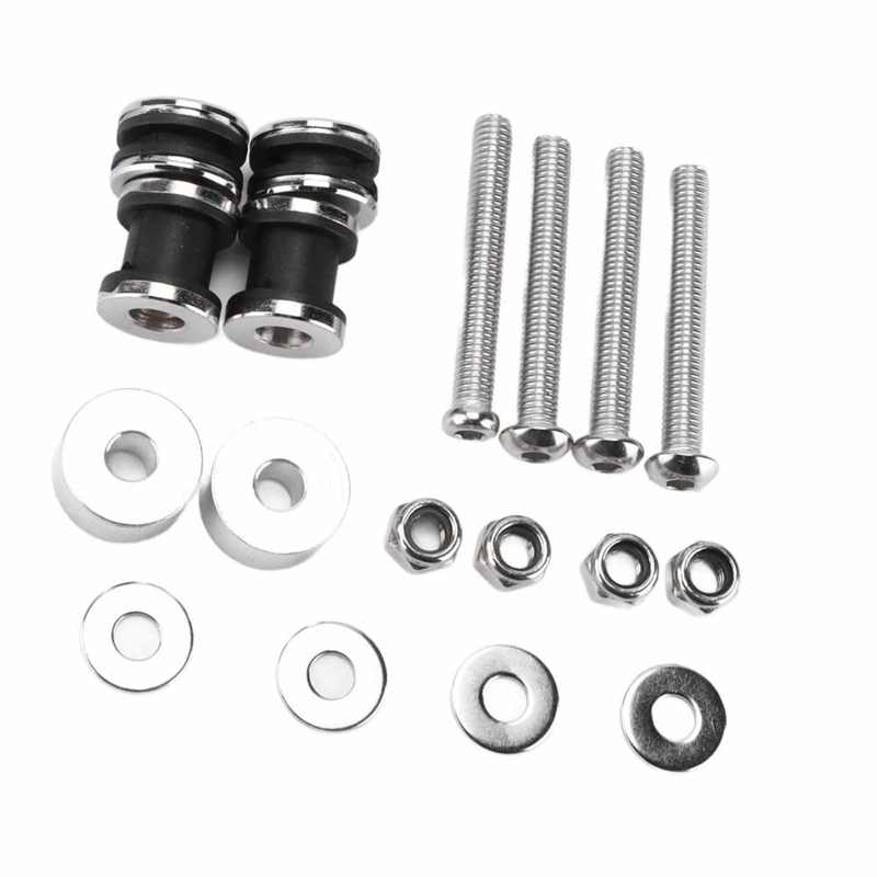 Backrest Sissy Bar Mounting Bolts Waterproof Motorcycle Docking Hardware Kit Chrome Finished for