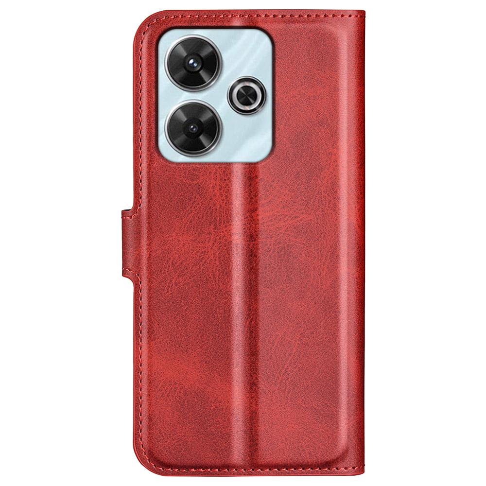 For Xiaomi Redmi 13 5G/13 4G/Note 13R 5G/Poco M6 4G Wallet Case Leather Phone Cover Calf Texture