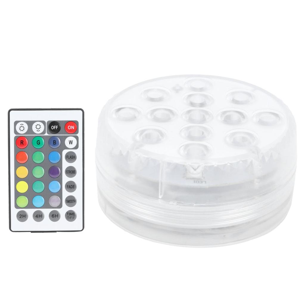 IP68 LED Pool Light RGB 16 Colors Underwater Lamp with Magnet Suction Cups 21?Key Remote Control
