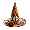 Halloweenský čarodějnický klobouk s 3D digitálním potiskem, Párty kostýmový doplněk