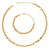 European Copper Jewelry Set: Chunky Chain Necklace & Versatile Bracelet
