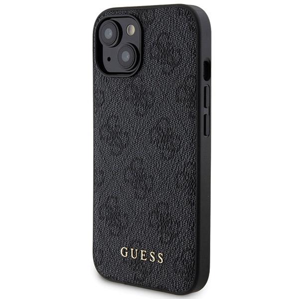 Zestaw Guess Gubpm5P15S4Gemgk Iphone15 6.1 Hardcase + Powerbank 5000Mah Magsafe Czarny/Black 4G Metal Logo