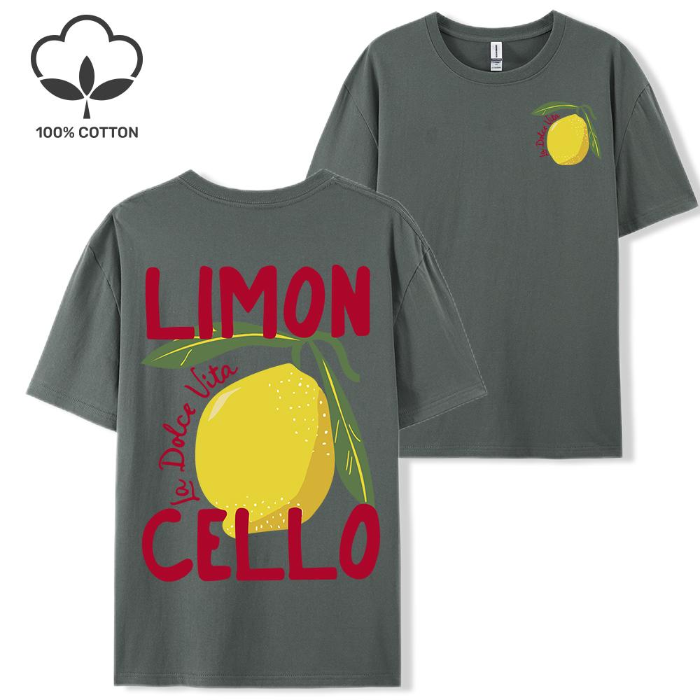 Creative Lemon Fruit Cello Pattern T Shirt Women Summer Comfortable Tops Soft T-Shirts Cotton All-Match Female Short Sleeve