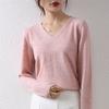 Short Velvet Sweater for Women V-neck Knitted Sweater for Autumn and Winter and Thin Loose Pullover
