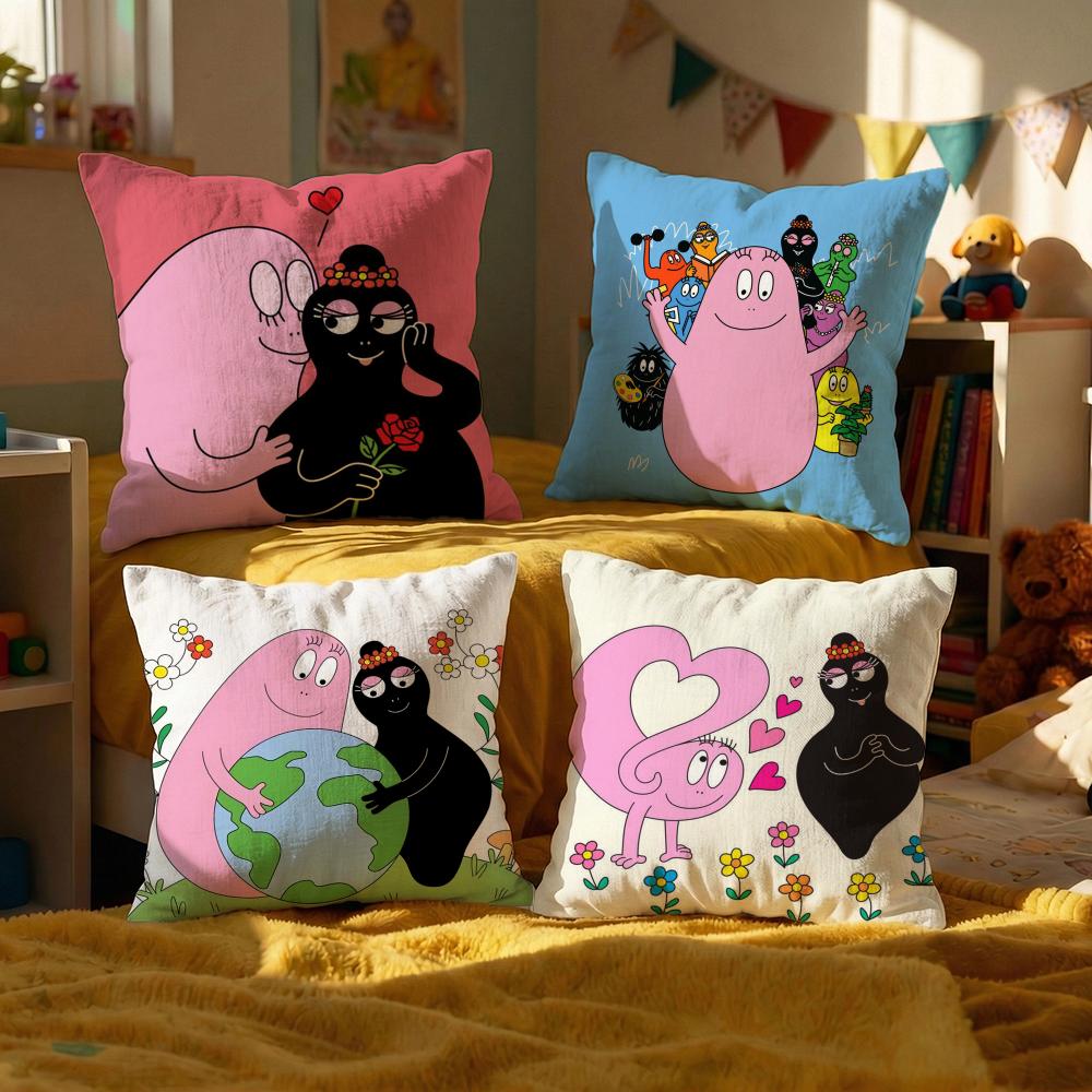 Cartoon Barbapapa Cushion Cover Decorative Cushions Covers Cover Sofa X Pillow Piece X X Pillowcase
