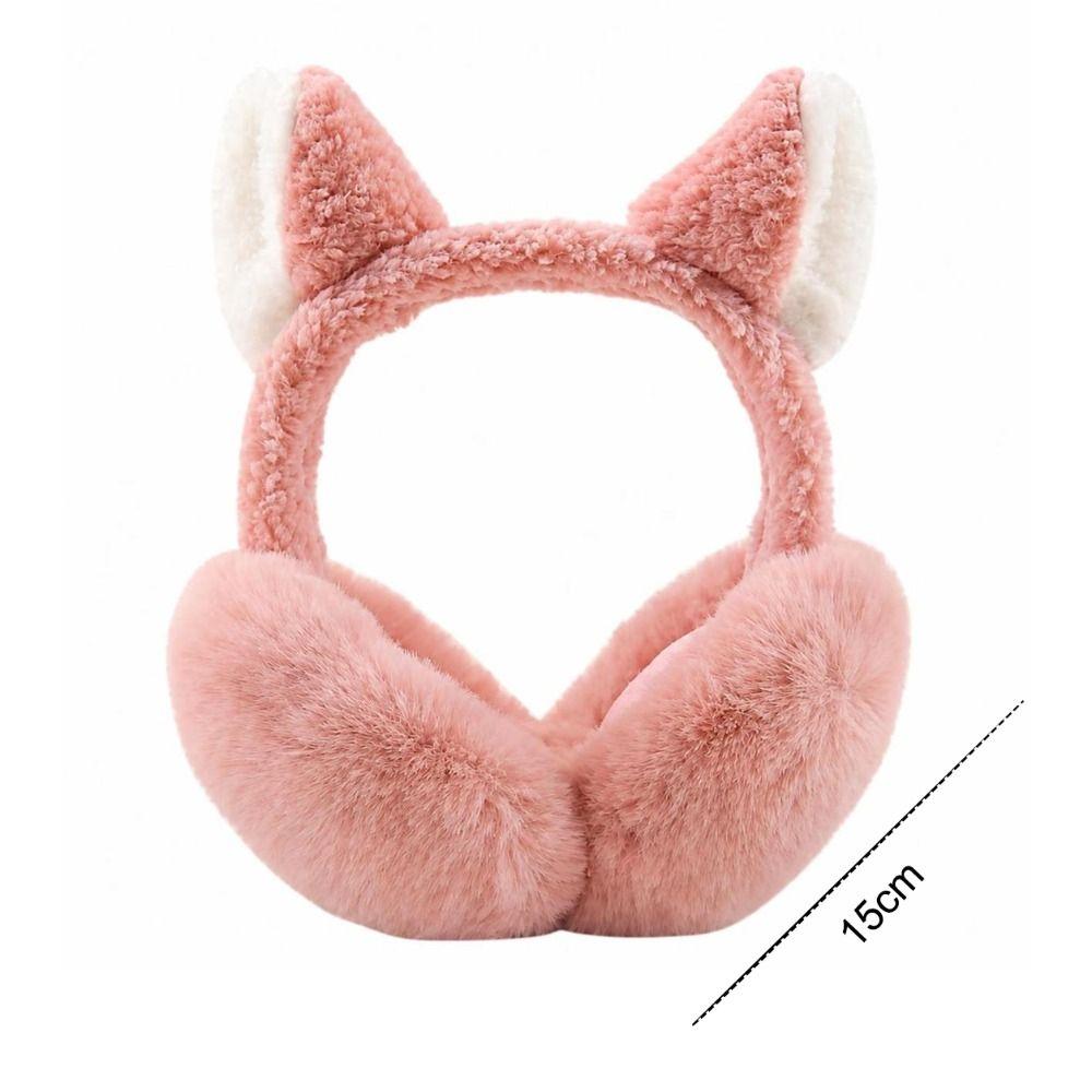 Windproof Cat Ear Earmuffs Soft Plush Winter Ear Warmers  Outdoor Cycling Accessories