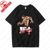 Japanese Fighting  Anime Twodimensiona T Shirt Hanma Baki Manga Graphic T Shirts Men Women High Quality Cotton Shortsleev