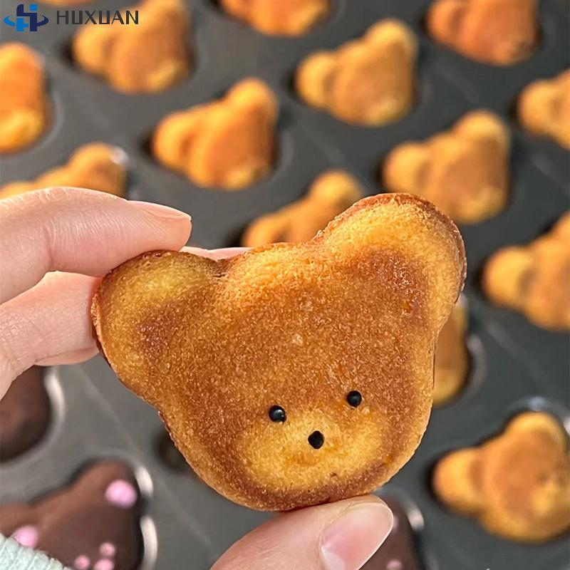 1PCS 6/9-Hole Bear Baking Mold Pan Kictchen Non-Stick Carbon Steel DIY Cute Candy Cake Mold Tools Decoration Biscuit Candy Mould
