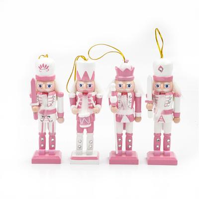 12cm Louskáček Miniatury Růžová Série Louskáček Loutka Ozdoby Stolní Dekorace Kreslené Vlajky Vojáci Kapela Panenky