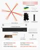 Chimney Sweep Kit, 12m Maximum Extendable Length Chimney Sweep, Chimneys Cleaning Kit with Bristle Replacements & Goggles, 90° Bendable Fireplace