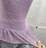 Polka Dot Mesh Bandeau Top with Padded Bustier and Open Back