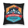 Keystone Colorado Square Pillowcase Polyester Linen Velvet Pattern Zip Decorative Throw Pillow Case Car Cushion Cover Wholesale