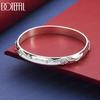 925 Sterling Silver Vintage Embossed Plum Blossom Bracelet - Fashionable Gift Jewelry