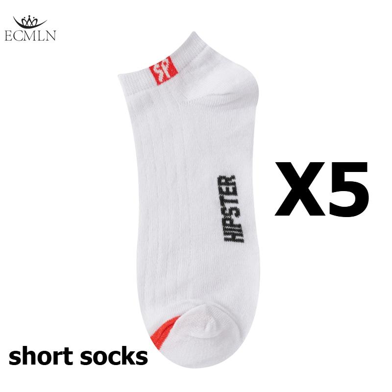 5 Pairs Men's Sports Socks Running Socks Men Work Short Sock Breathable Low Cut Casual Socks