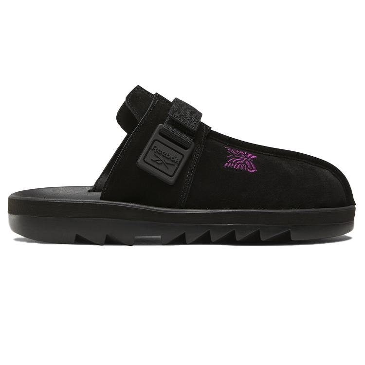 Needles X Reebok Beatnik Slides Black Unisex Sneakers Core-Black Extreme-Purple 100207686