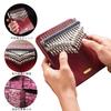 LingTing Chromatic Thumb Purpleheart Wood with Storage Hanonkai Kalimba for Listen To Kalimba, 34-Key Piano, Case, Beginners, Snow, LT-K34V