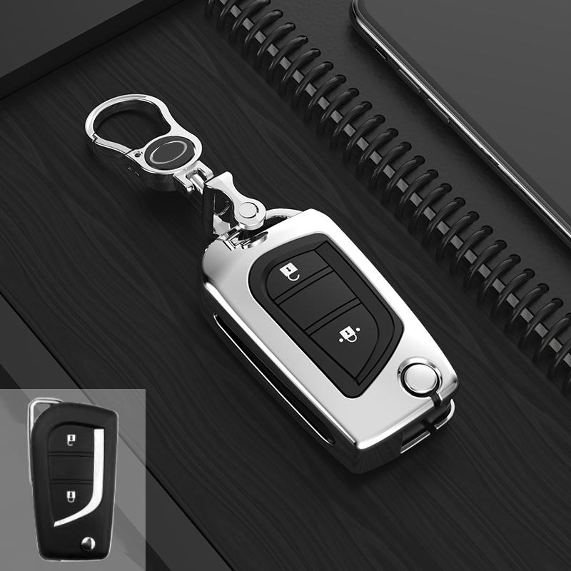 For Toyota Corolla Levin Camry Highlander Rav4 Prado Aluminium Alloy Car Key Case Cover Key Bag Shell Protector Accessories