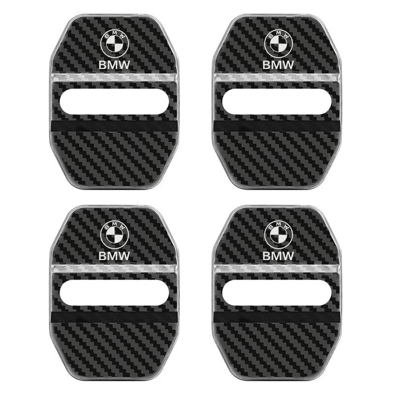 4PCS Car Door Lock Cover Stainless Steel Protective Cover Accessories for BMW E90 E60 E71 F30