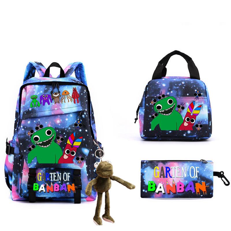 Game Student Schoolbag Single Shoulder Pencil Bag Three-piece Set Double Shoulder Back