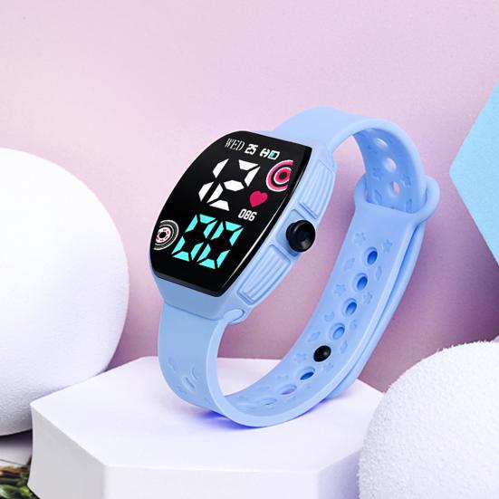 Yousheng Electronic Watch Waterproof Power-saving LED Display Multifunctional Low Consumption Precise Time Lightweight Square Dial Sports Watch for