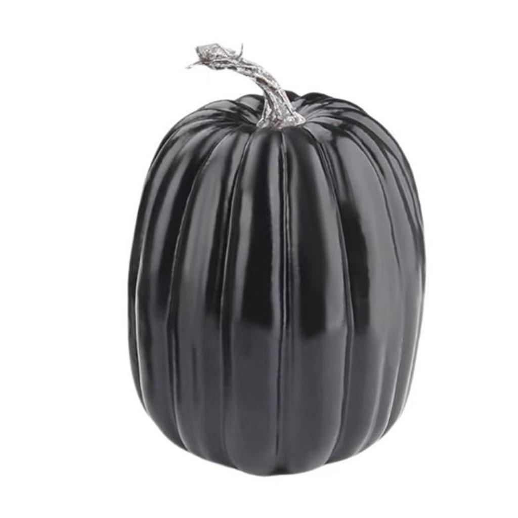 14pcs Artificial Pumpkin Black Foam Creative Lightweight Reusable Decorative Pumpkin for Ornament