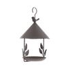 Wrought Iron Parrot Bird House & Feeder Ornament for Garden Cockatiel