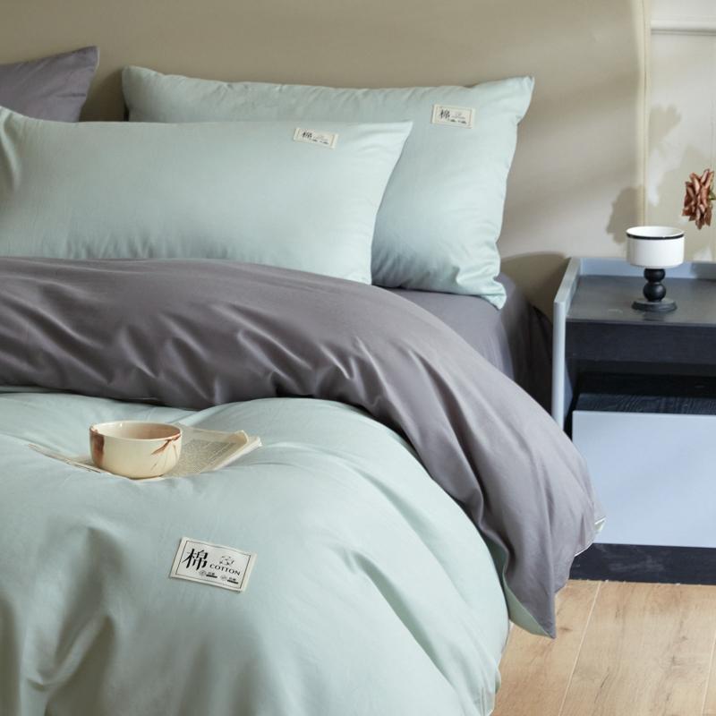 3 Pieces Solid Color Duvet Cover Set Super Soft Comfortable Chic Lightweight Comforter Cover Cotton Bedding Set with Pillowcases