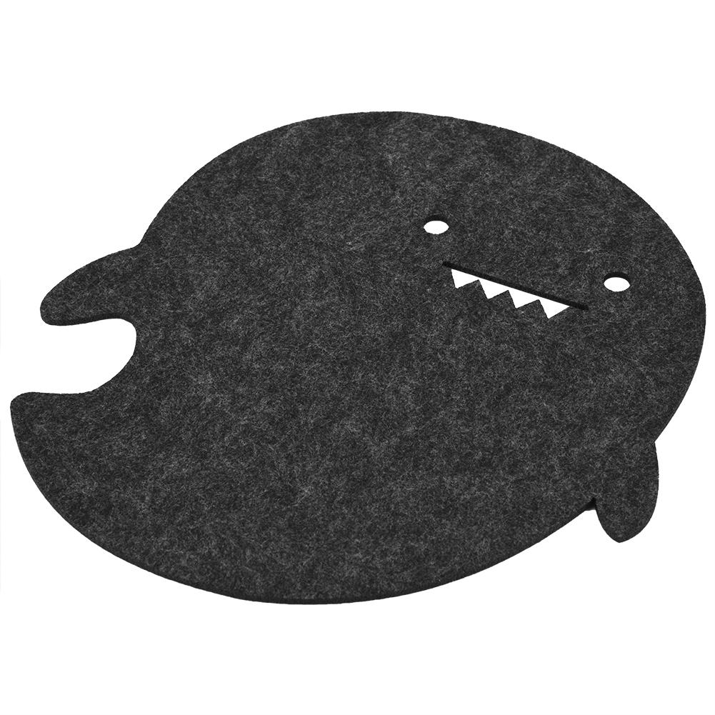 

Dolphin Shape Anti static Felts Table Mouse Pad Office Dust proof Desk Pads Dark Gray